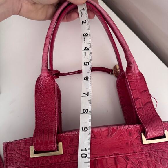Brahmin Ono Melbourne Tote Red Croc Leather Shoulder Bag Tote - Picture 11 of 14